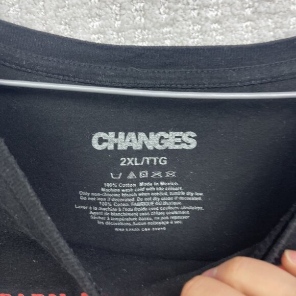 Y2K Learn About Death Metal Retro Kids Distressed Punk Rock Men Sz 2XL Black - Picture 7 of 15